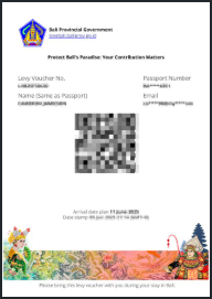 bali tourist tax muster